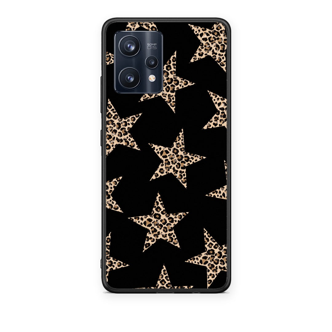 Θήκη Realme 9 / 9 Pro+ 5G Leopard Stars on Black από τη Smartfits με σχέδιο στο πίσω μέρος και μαύρο περίβλημα | Realme 9 / 9 Pro+ 5G Leopard Stars on Black case with colorful back and black bezels