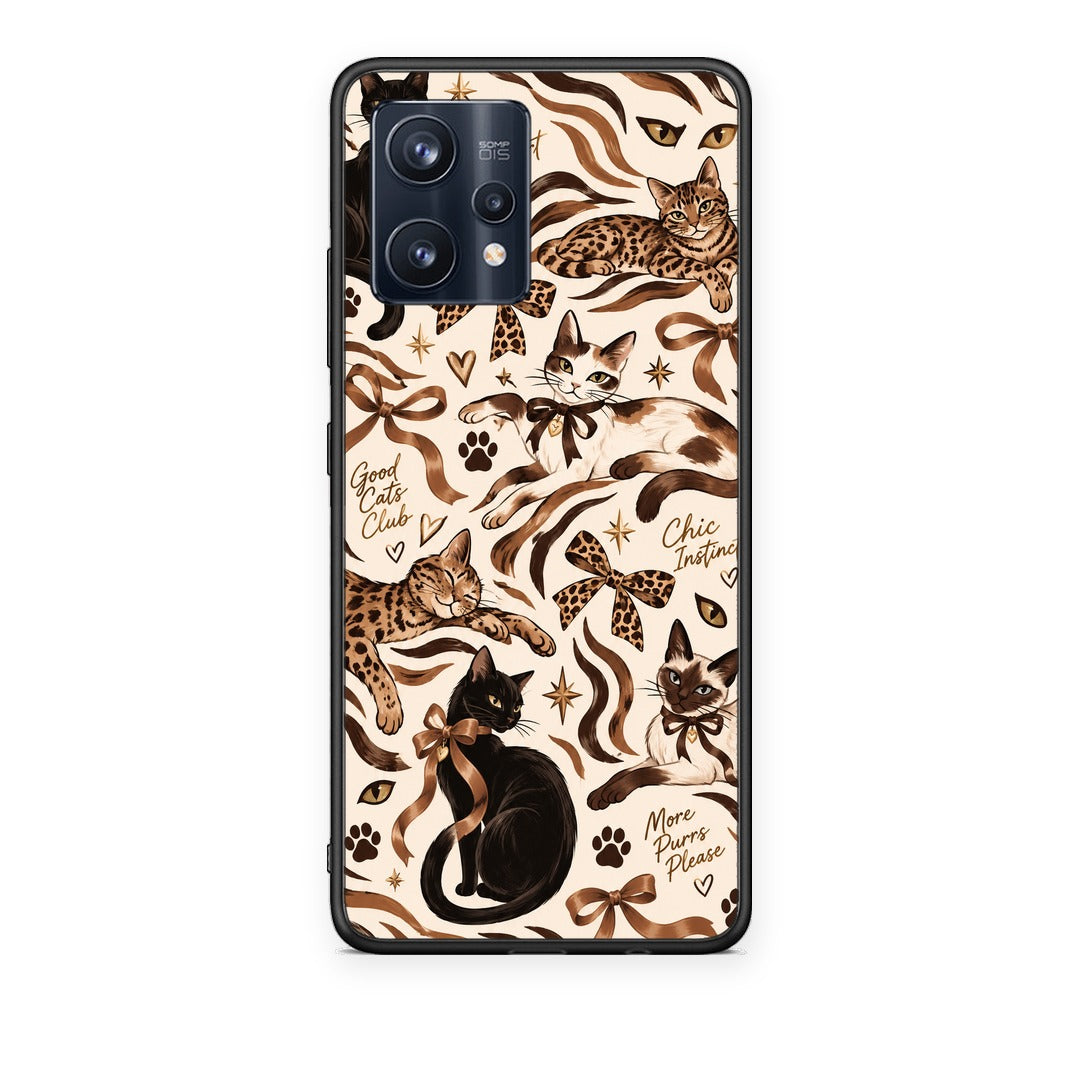 Θήκη Realme 9 / 9 Pro+ 5G Wild Cats and Animal Print Collage από τη Smartfits με σχέδιο στο πίσω μέρος και μαύρο περίβλημα | Realme 9 / 9 Pro+ 5G Wild Cats and Animal Print Collage case with colorful back and black bezels
