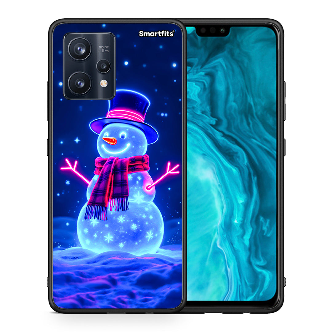 Christmas Neon Snowman - Realme 9 / 9 Pro+ 5G θήκη