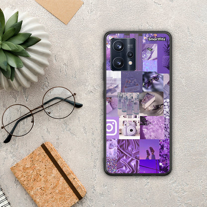 Purple Aesthetic Collage - Realme 9 / 9 Pro+ 5G θήκη