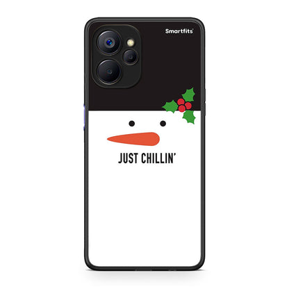 Realme 9i 5G Christmas Chillin θήκη από τη Smartfits με σχέδιο στο πίσω μέρος και μαύρο περίβλημα | Smartphone case with colorful back and black bezels by Smartfits