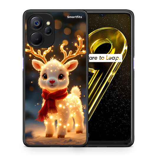Θήκη Realme 9i 5G Christmas Cutie από τη Smartfits με σχέδιο στο πίσω μέρος και μαύρο περίβλημα | Realme 9i 5G Christmas Cutie case with colorful back and black bezels