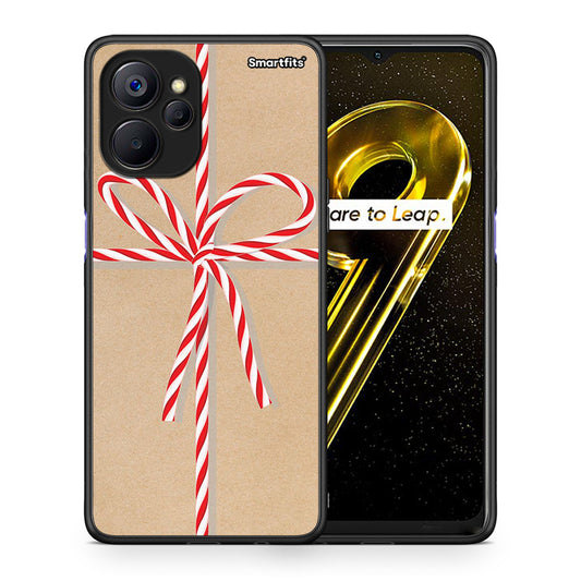 Θήκη Realme 9i 5G Christmas Gift από τη Smartfits με σχέδιο στο πίσω μέρος και μαύρο περίβλημα | Realme 9i 5G Christmas Gift case with colorful back and black bezels