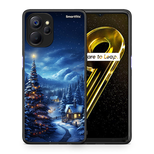 Θήκη Realme 9i 5G Christmas Scenery από τη Smartfits με σχέδιο στο πίσω μέρος και μαύρο περίβλημα | Realme 9i 5G Christmas Scenery case with colorful back and black bezels