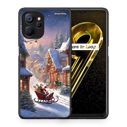 Θήκη Realme 9i 5G Christmas Snow από τη Smartfits με σχέδιο στο πίσω μέρος και μαύρο περίβλημα | Realme 9i 5G Christmas Snow case with colorful back and black bezels