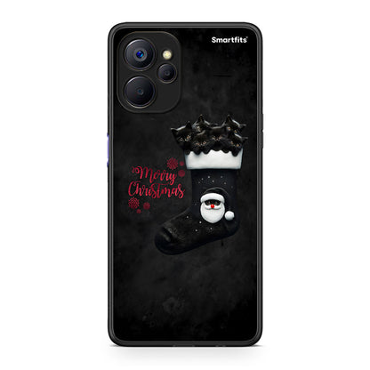 Realme 9i 5G Merry Cat Christmas θήκη από τη Smartfits με σχέδιο στο πίσω μέρος και μαύρο περίβλημα | Smartphone case with colorful back and black bezels by Smartfits