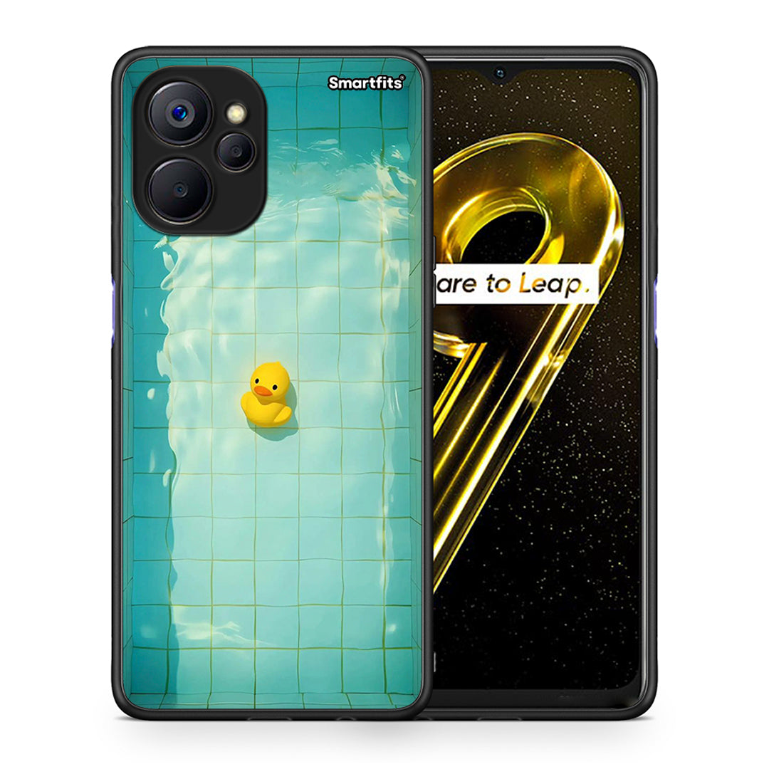 Θήκη Realme 9i 5G Yellow Duck από τη Smartfits με σχέδιο στο πίσω μέρος και μαύρο περίβλημα | Realme 9i 5G Yellow Duck case with colorful back and black bezels