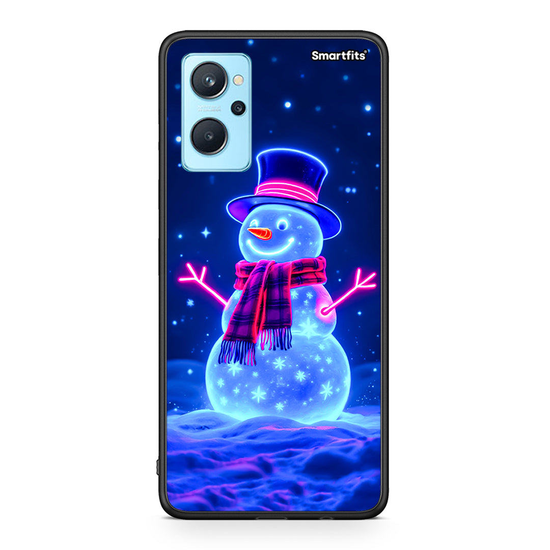 Christmas Neon Snowman - Oppo A96 θήκη