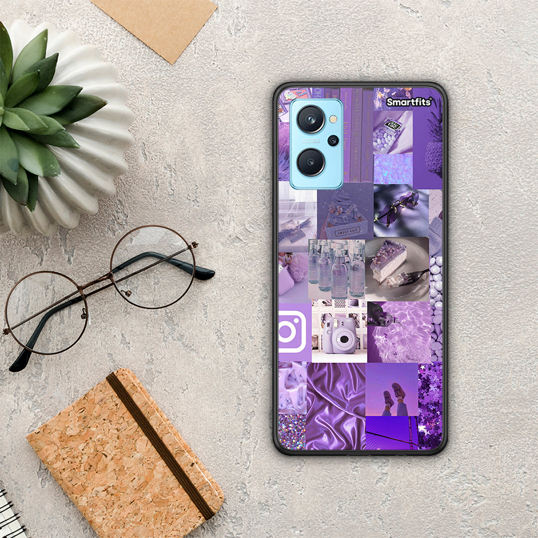 Purple Aesthetic Collage - Realme 9i θήκη