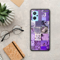 Thumbnail for Purple Aesthetic Collage - Oppo A96 θήκη