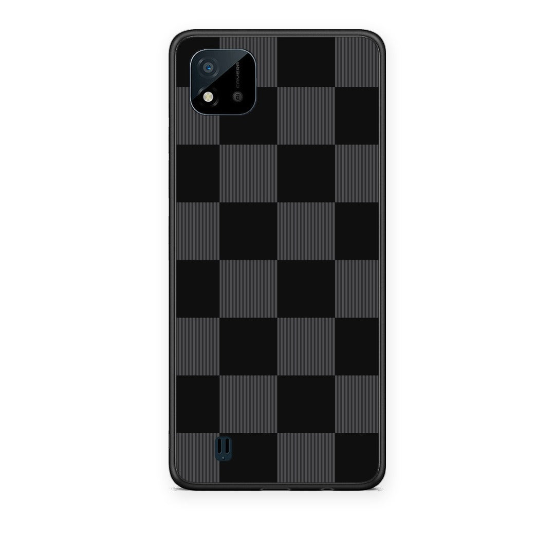 Θήκη Realme C11 2021 / C20 Black and Charcoal Striped Checks από τη Smartfits με σχέδιο στο πίσω μέρος και μαύρο περίβλημα | Realme C11 2021 / C20 Black and Charcoal Striped Checks case with colorful back and black bezels