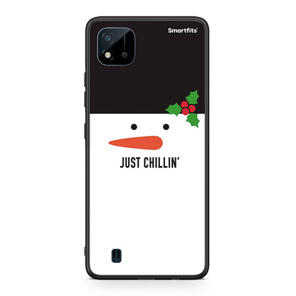 Realme C11 2021 Christmas Chillin θήκη από τη Smartfits με σχέδιο στο πίσω μέρος και μαύρο περίβλημα | Smartphone case with colorful back and black bezels by Smartfits