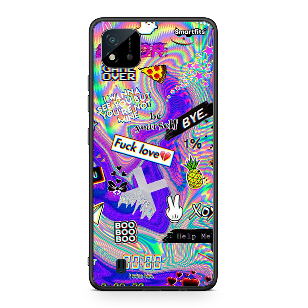 Realme C11 2021 Game Over θήκη από τη Smartfits με σχέδιο στο πίσω μέρος και μαύρο περίβλημα | Smartphone case with colorful back and black bezels by Smartfits