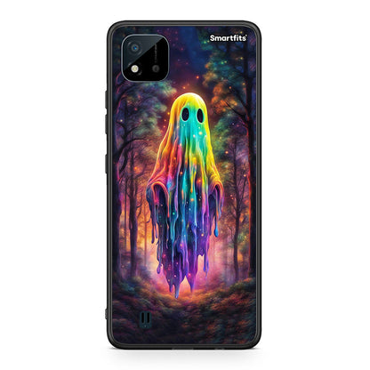 Realme C11 2021 Halloween Ghost θήκη από τη Smartfits με σχέδιο στο πίσω μέρος και μαύρο περίβλημα | Smartphone case with colorful back and black bezels by Smartfits