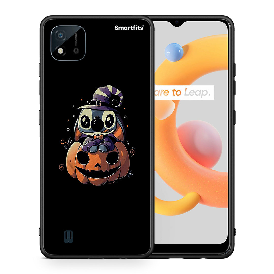 Θήκη Realme C11 2021 Halloween Stitch από τη Smartfits με σχέδιο στο πίσω μέρος και μαύρο περίβλημα | Realme C11 2021 Halloween Stitch case with colorful back and black bezels