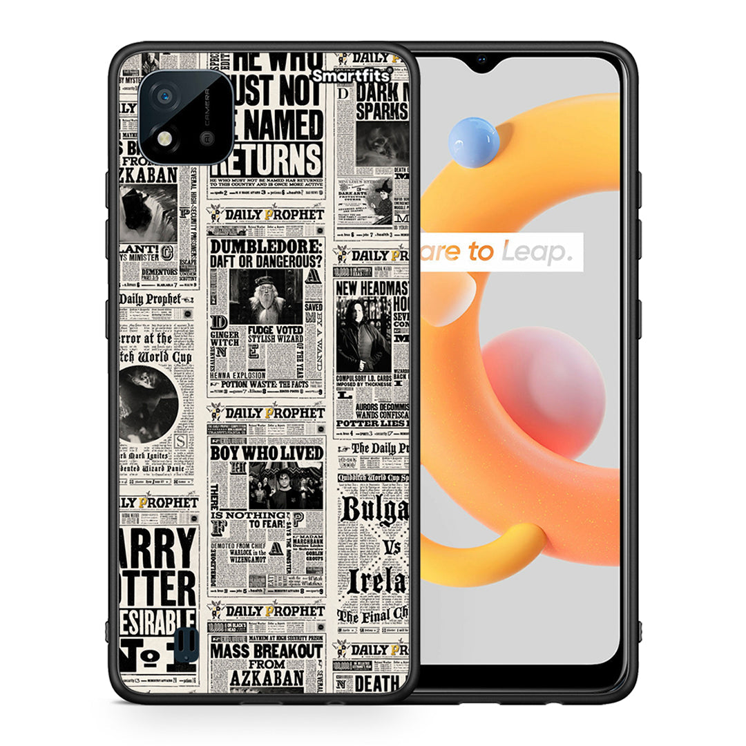 Θήκη Realme C11 2021 Harry Paper από τη Smartfits με σχέδιο στο πίσω μέρος και μαύρο περίβλημα | Realme C11 2021 Harry Paper case with colorful back and black bezels