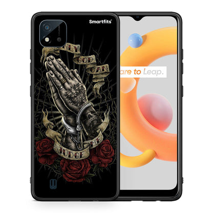 Θήκη Realme C11 2021 Judge By God από τη Smartfits με σχέδιο στο πίσω μέρος και μαύρο περίβλημα | Realme C11 2021 Judge By God case with colorful back and black bezels