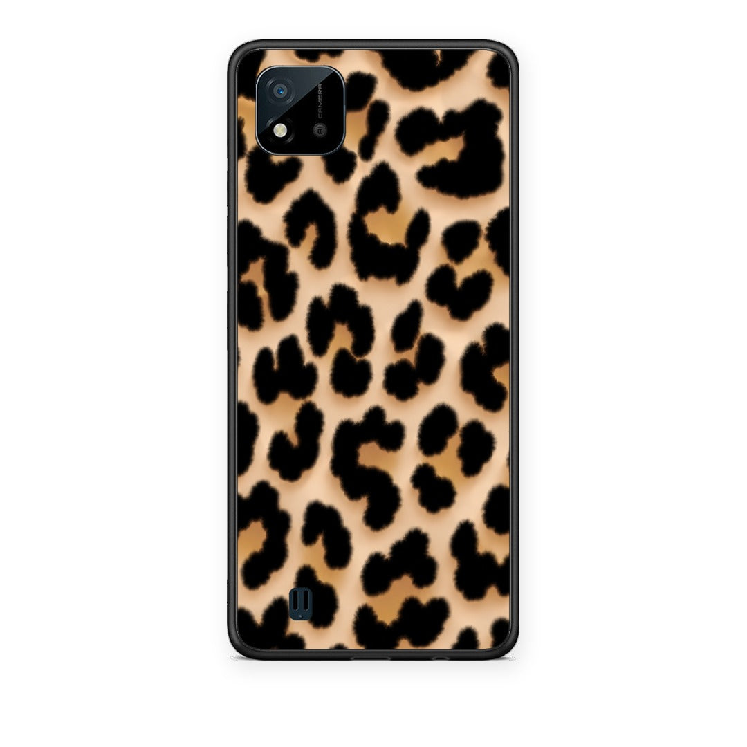 Θήκη Realme C11 2021 / C20 Leopard Print Tan Large από τη Smartfits με σχέδιο στο πίσω μέρος και μαύρο περίβλημα | Realme C11 2021 / C20 Leopard Print Tan Large case with colorful back and black bezels