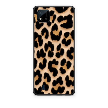 Θήκη Realme C11 2021 / C20 Leopard Print Tan Large από τη Smartfits με σχέδιο στο πίσω μέρος και μαύρο περίβλημα | Realme C11 2021 / C20 Leopard Print Tan Large case with colorful back and black bezels