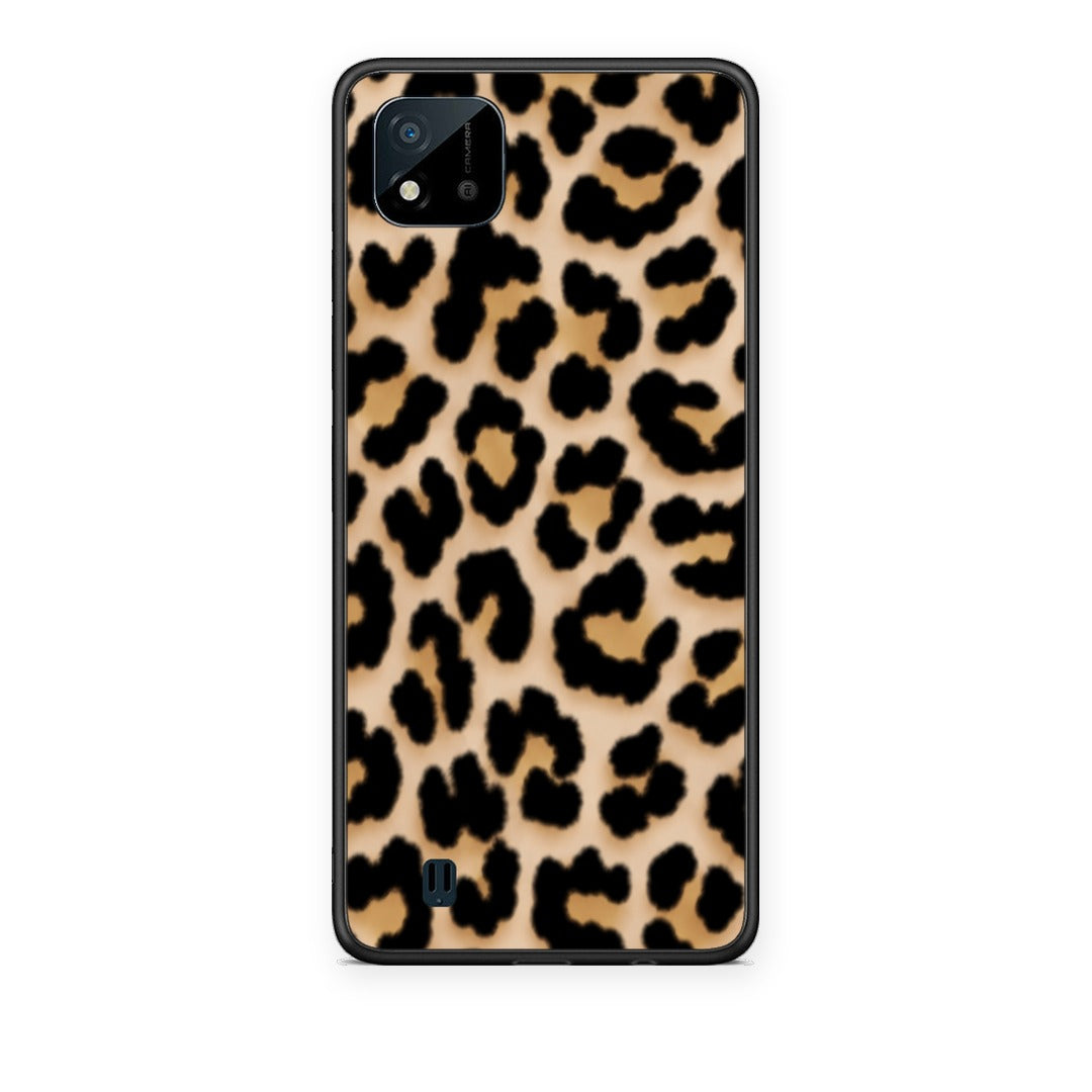 Θήκη Realme C11 2021 / C20 Leopard Print Tan Small από τη Smartfits με σχέδιο στο πίσω μέρος και μαύρο περίβλημα | Realme C11 2021 / C20 Leopard Print Tan Small case with colorful back and black bezels