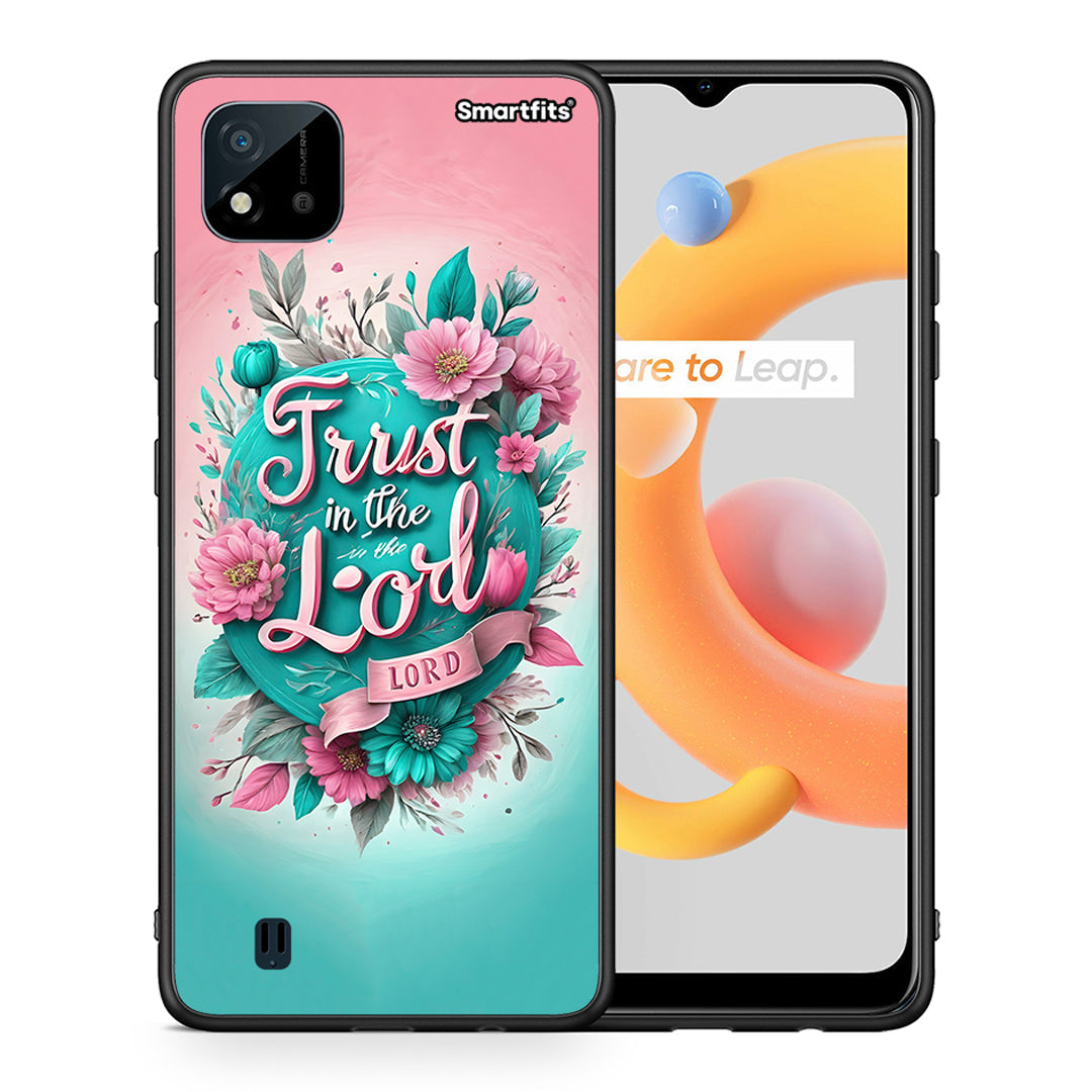 Θήκη Realme C11 2021 Lord Trust από τη Smartfits με σχέδιο στο πίσω μέρος και μαύρο περίβλημα | Realme C11 2021 Lord Trust case with colorful back and black bezels