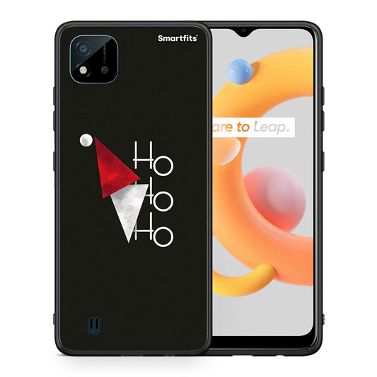 Θήκη Realme C11 2021 Minimal Christmas από τη Smartfits με σχέδιο στο πίσω μέρος και μαύρο περίβλημα | Realme C11 2021 Minimal Christmas case with colorful back and black bezels