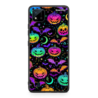 Realme C11 2021 Neon Halloween θήκη από τη Smartfits με σχέδιο στο πίσω μέρος και μαύρο περίβλημα | Smartphone case with colorful back and black bezels by Smartfits