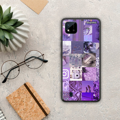 Purple Aesthetic Collage - Realme C11 2021 / C20 θήκη