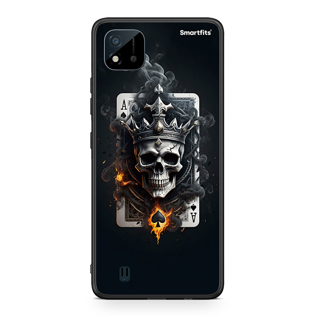 Realme C11 2021 Skull King Ace θήκη από τη Smartfits με σχέδιο στο πίσω μέρος και μαύρο περίβλημα | Smartphone case with colorful back and black bezels by Smartfits