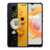 Thumbnail for Θήκη Realme C11 2021 Yellow Daisies από τη Smartfits με σχέδιο στο πίσω μέρος και μαύρο περίβλημα | Realme C11 2021 Yellow Daisies case with colorful back and black bezels