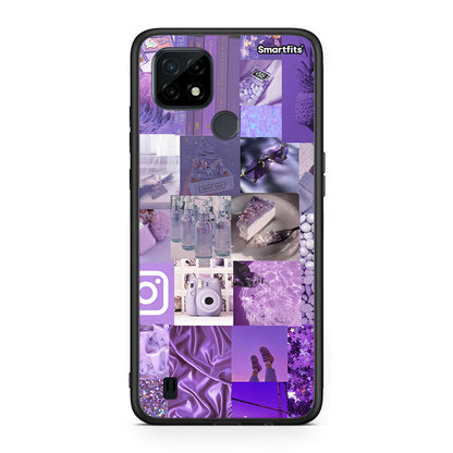 Purple Aesthetic Collage - Realme C21 θήκη