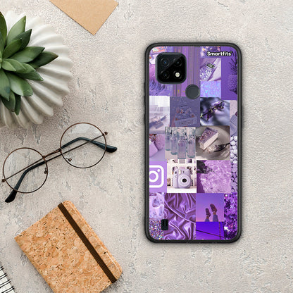 Purple Aesthetic Collage - Realme C21 θήκη