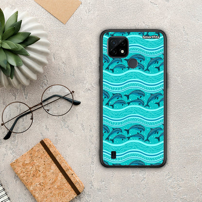 Swimming Dolphins - Realme C21 θήκη