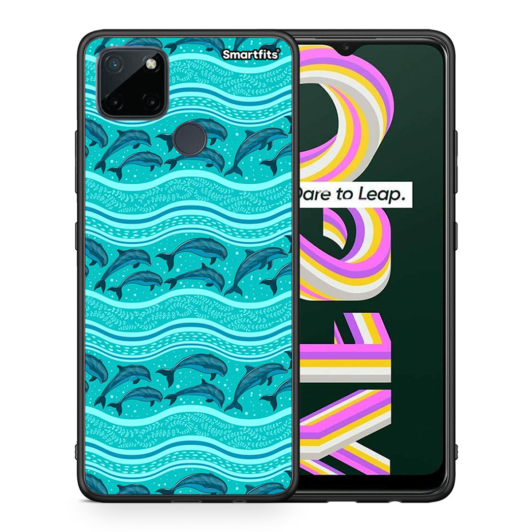 Swimming Dolphins - Realme C21Y / C25Y / 7i (Global) θήκη