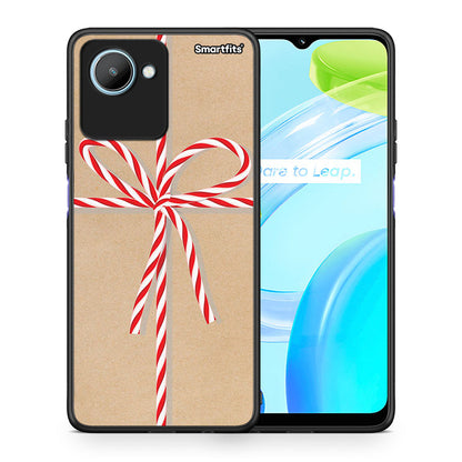 Θήκη Realme C30 Christmas Gift από τη Smartfits με σχέδιο στο πίσω μέρος και μαύρο περίβλημα | Realme C30 Christmas Gift Case with Colorful Back and Black Bezels