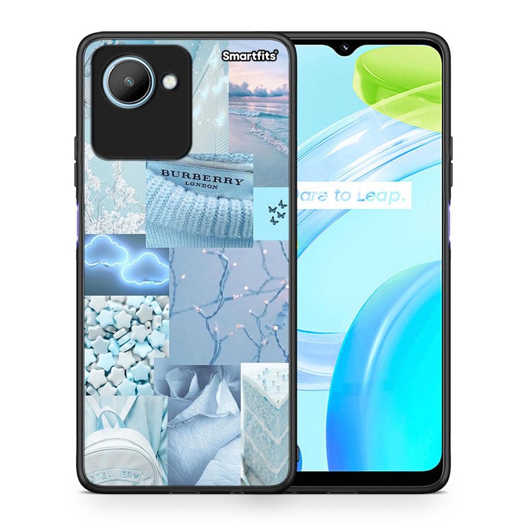 Θήκη Realme C30 Ciel Aesthetic Collage από τη Smartfits με σχέδιο στο πίσω μέρος και μαύρο περίβλημα | Realme C30 Ciel Aesthetic Collage Case with Colorful Back and Black Bezels