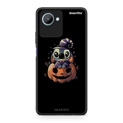 Θήκη Realme C30 Halloween Stitch από τη Smartfits με σχέδιο στο πίσω μέρος και μαύρο περίβλημα | Realme C30 Halloween Stitch Case with Colorful Back and Black Bezels