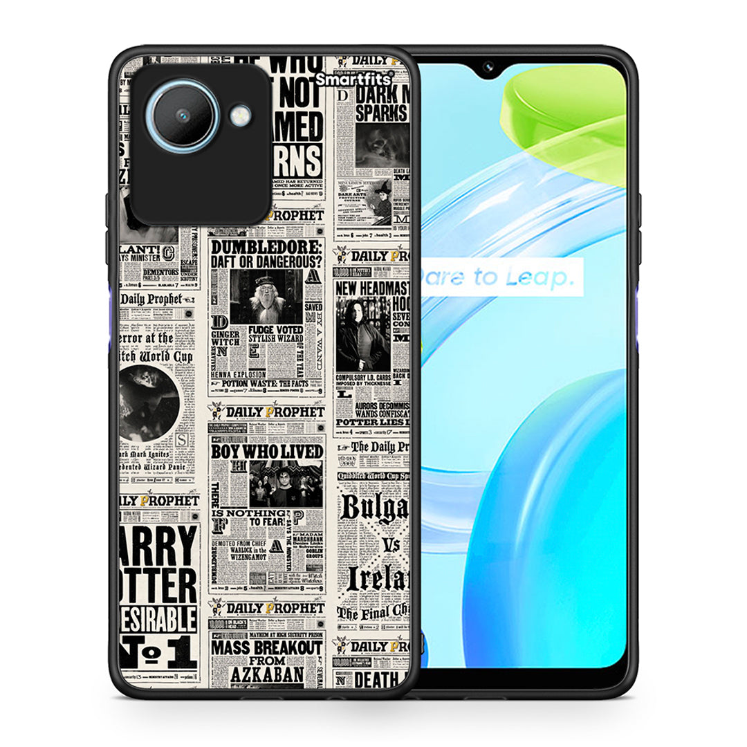 Θήκη Realme C30 Harry Paper από τη Smartfits με σχέδιο στο πίσω μέρος και μαύρο περίβλημα | Realme C30 Harry Paper Case with Colorful Back and Black Bezels