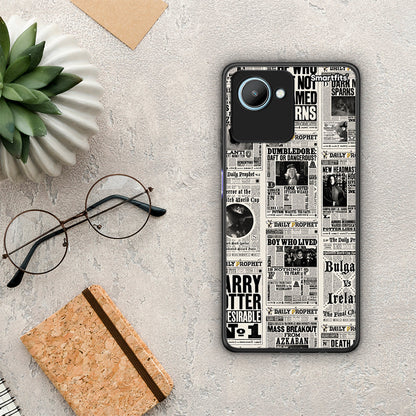 Θήκη Realme C30 Harry Paper από τη Smartfits με σχέδιο στο πίσω μέρος και μαύρο περίβλημα | Realme C30 Harry Paper Case with Colorful Back and Black Bezels