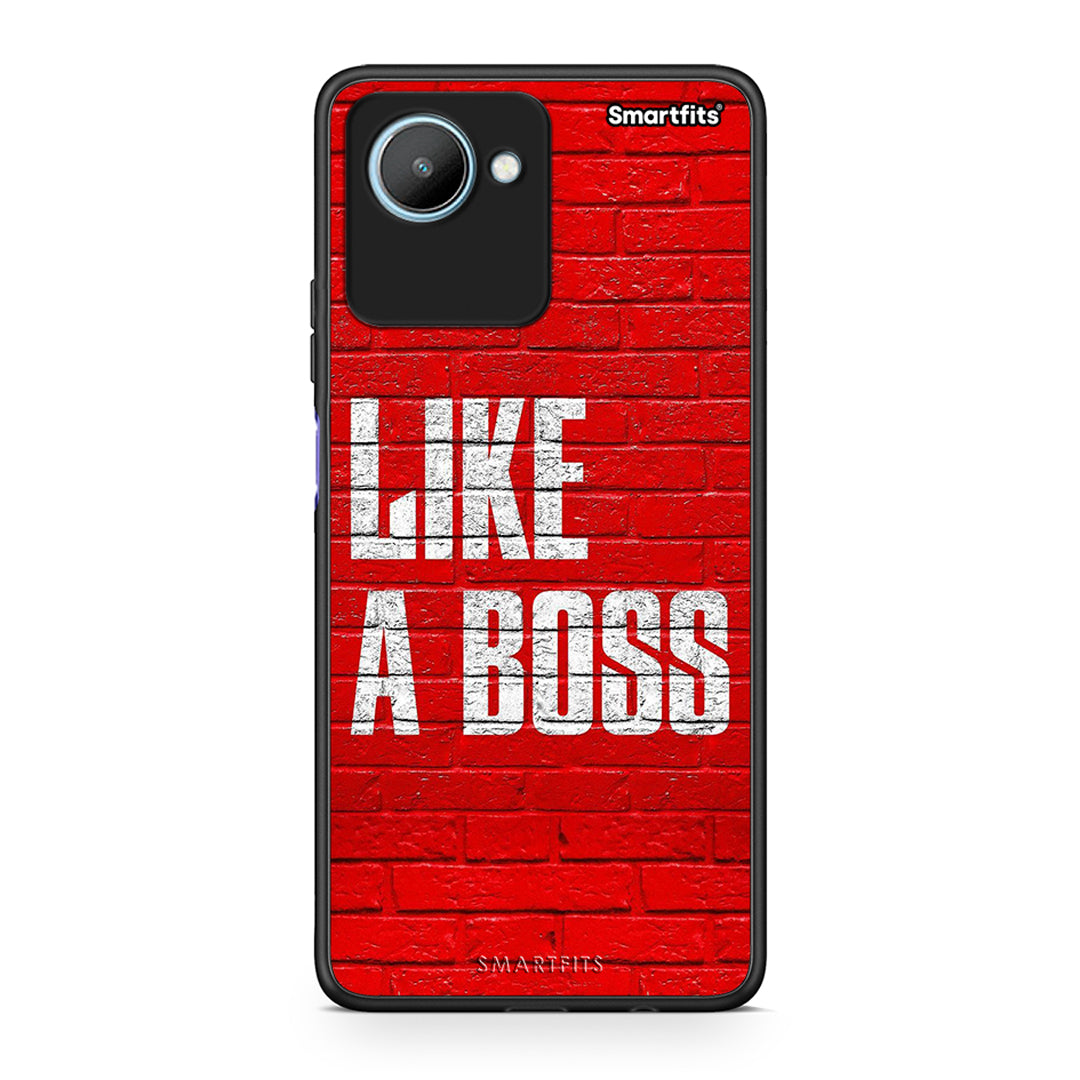 Θήκη Realme C30 Like A Boss από τη Smartfits με σχέδιο στο πίσω μέρος και μαύρο περίβλημα | Realme C30 Like A Boss Case with Colorful Back and Black Bezels