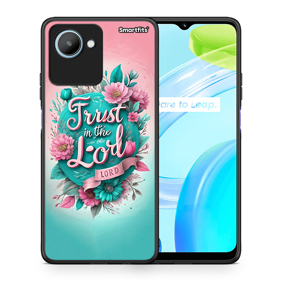 Θήκη Realme C30 Lord Trust από τη Smartfits με σχέδιο στο πίσω μέρος και μαύρο περίβλημα | Realme C30 Lord Trust Case with Colorful Back and Black Bezels