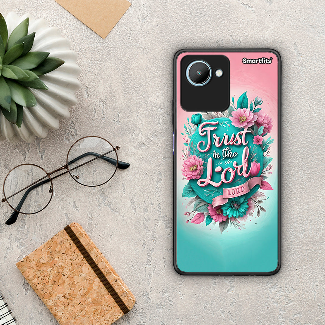 Θήκη Realme C30 Lord Trust από τη Smartfits με σχέδιο στο πίσω μέρος και μαύρο περίβλημα | Realme C30 Lord Trust Case with Colorful Back and Black Bezels