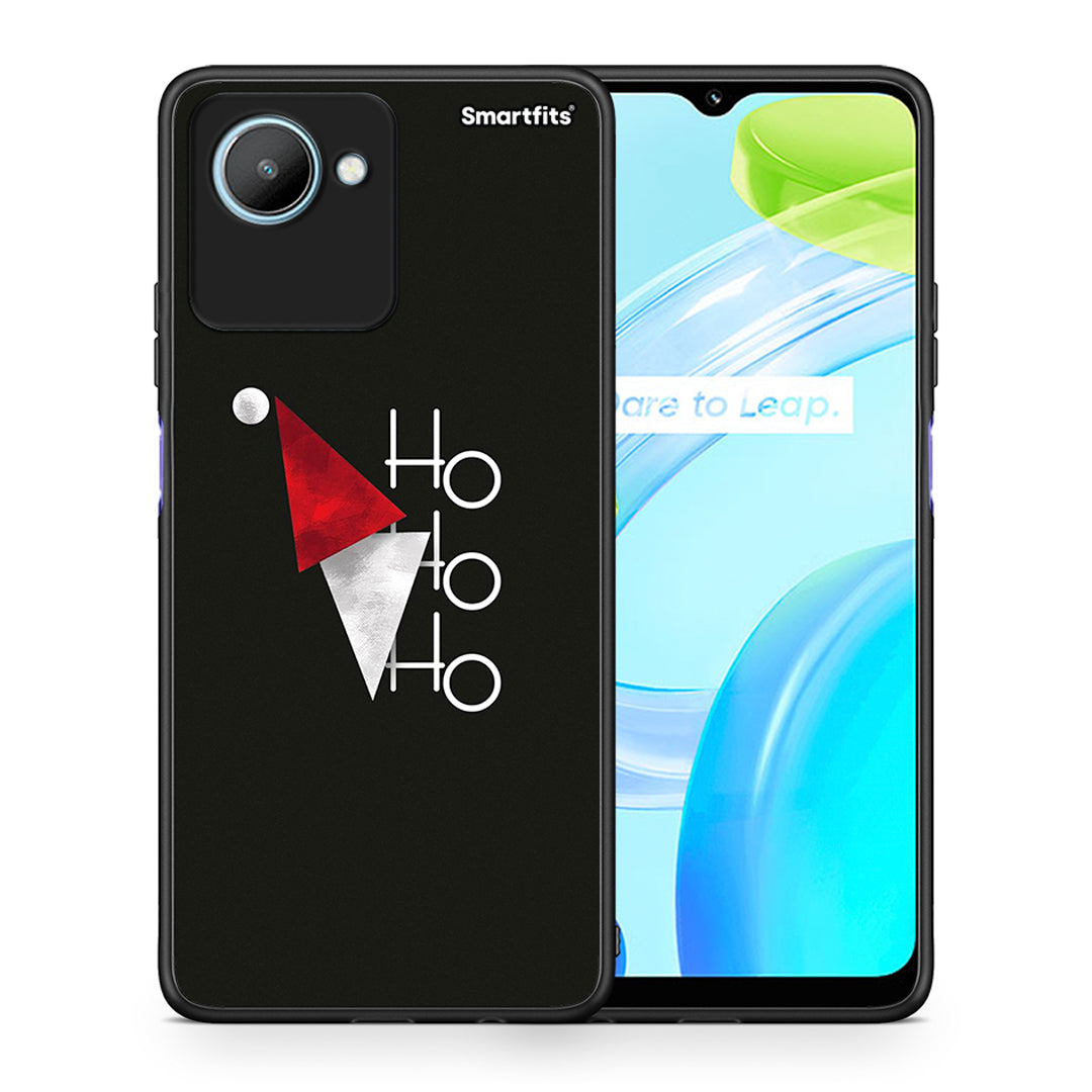 Θήκη Realme C30 Minimal Christmas από τη Smartfits με σχέδιο στο πίσω μέρος και μαύρο περίβλημα | Realme C30 Minimal Christmas Case with Colorful Back and Black Bezels