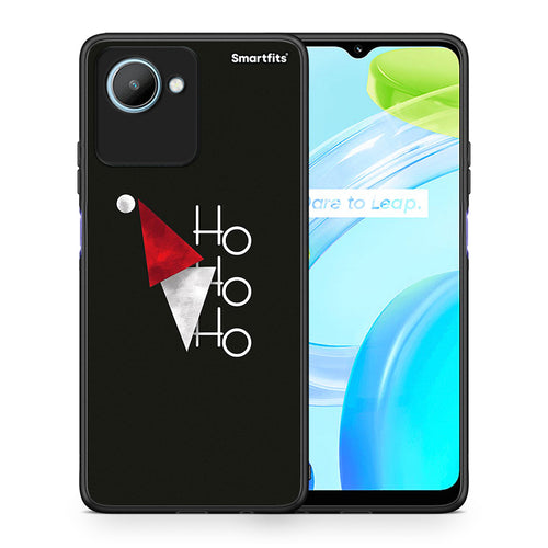 Θήκη Realme C30 Minimal Christmas από τη Smartfits με σχέδιο στο πίσω μέρος και μαύρο περίβλημα | Realme C30 Minimal Christmas Case with Colorful Back and Black Bezels