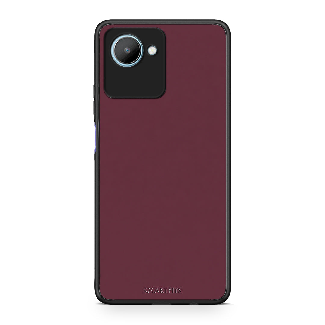 Θήκη Realme C30 Muted Burgundy από τη Smartfits με σχέδιο στο πίσω μέρος και μαύρο περίβλημα | Realme C30 Muted Burgundy case with colorful back and black bezels