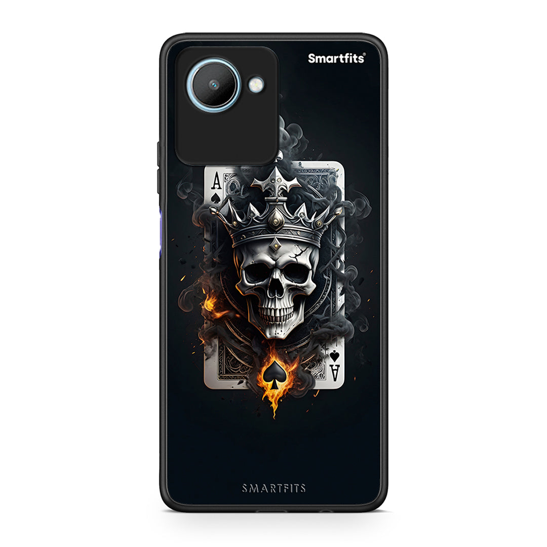 Θήκη Realme C30 Skull King Ace από τη Smartfits με σχέδιο στο πίσω μέρος και μαύρο περίβλημα | Realme C30 Skull King Ace Case with Colorful Back and Black Bezels