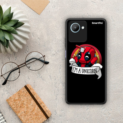 Θήκη Realme C30 Unicorn Deadpool από τη Smartfits με σχέδιο στο πίσω μέρος και μαύρο περίβλημα | Realme C30 Unicorn Deadpool Case with Colorful Back and Black Bezels