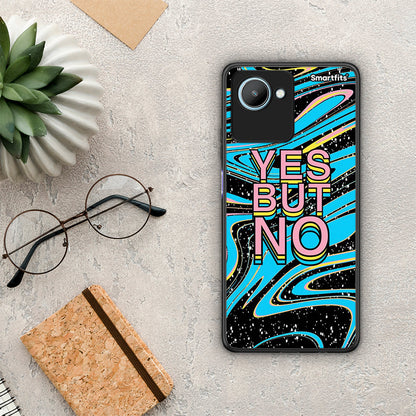 Θήκη Realme C30 Yes But No από τη Smartfits με σχέδιο στο πίσω μέρος και μαύρο περίβλημα | Realme C30 Yes But No Case with Colorful Back and Black Bezels