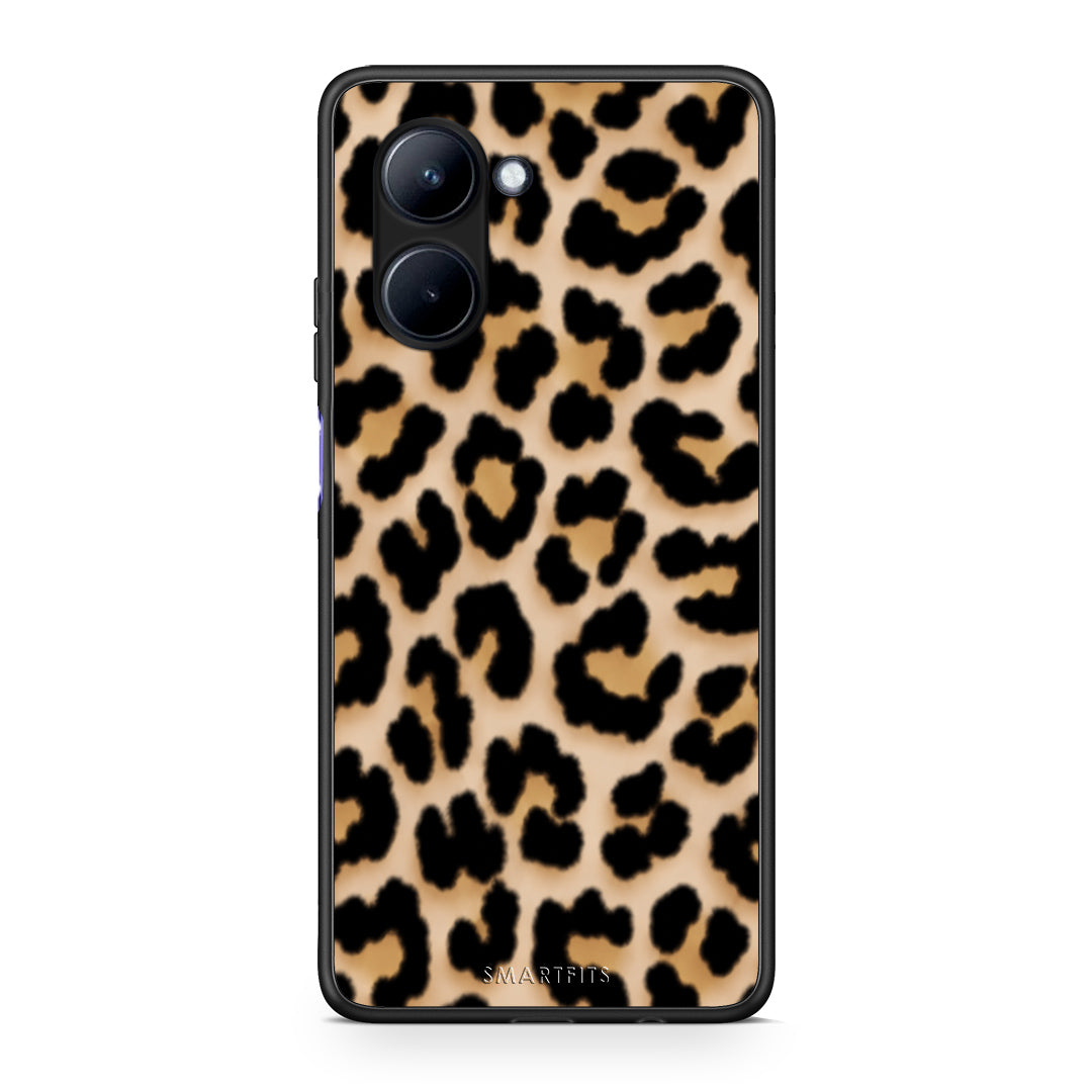 Θήκη Realme C33 Leopard Print Tan Small από τη Smartfits με σχέδιο στο πίσω μέρος και μαύρο περίβλημα | Realme C33 Leopard Print Tan Small case with colorful back and black bezels