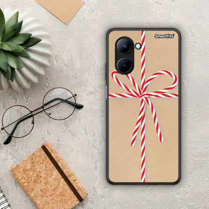 Θήκη Realme C33 Christmas Gift από τη Smartfits με σχέδιο στο πίσω μέρος και μαύρο περίβλημα | Realme C33 Christmas Gift Case with Colorful Back and Black Bezels